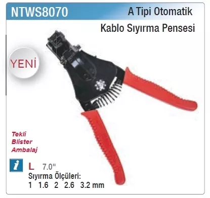 Nttools NTWS8070 A Tipi Otomatik Kablo Sıyırma Pensesi