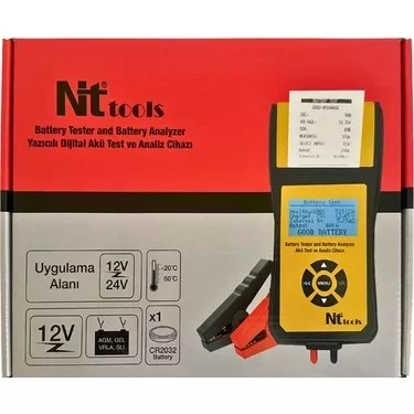 Nttools NTBT46 100-2000 CCA Yazıcılı Dijital Akülü Test ve Analiz Cihazı