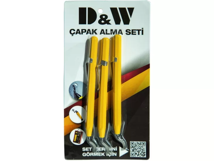 D&W DWZ3801052 3 Parça Çapak Alma Seti