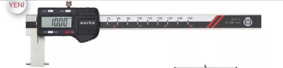 Werka W2251-200-35C 20-200mm İç Yiv/Çap Dijital Kanal Kumpası