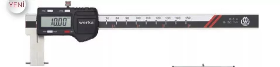 Werka W2251-300-53C 30-300mm İç Yiv/Çap Dijital Kanal Kumpası