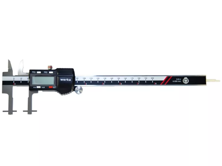 Werka W2235-200-C1 200mm Değiştirilebilir Uçlu İç ve Dış Dijital Kanal Kumpası