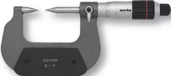Werka W3114-001 0-1’’ İnç Sivri (Nokta) Uçlu Mikrometre