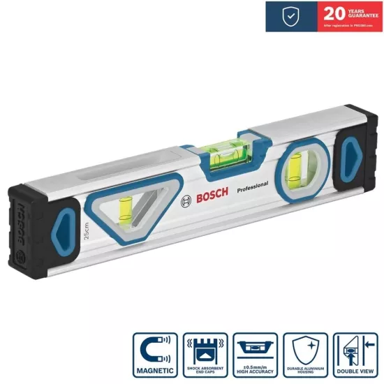 Bosch 1 600 A01 6BN 25cm Mıknatıslı Su Terazisi
