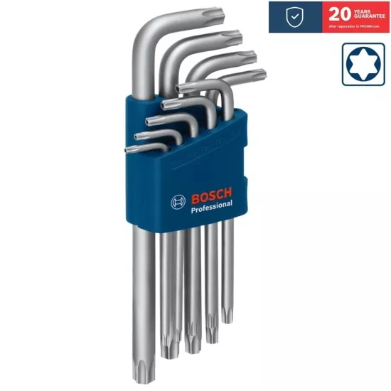 Bosch 1 600 A01 TH4 9 Parça Torx (10-50mm) Alyan Anahtar Takımı