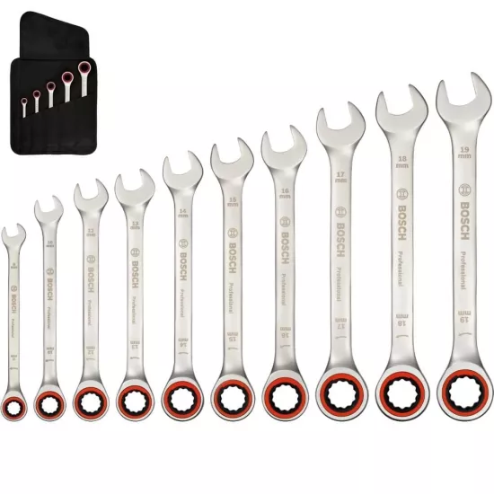 Bosch 1 600 A02 AU0 10 Parça Cırcır Anahtar Takımı