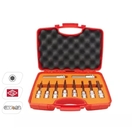 Rico 006-RC1162 10 Parça 1/2’’  Lokmalı Allen Bits Uç Seti Uzun