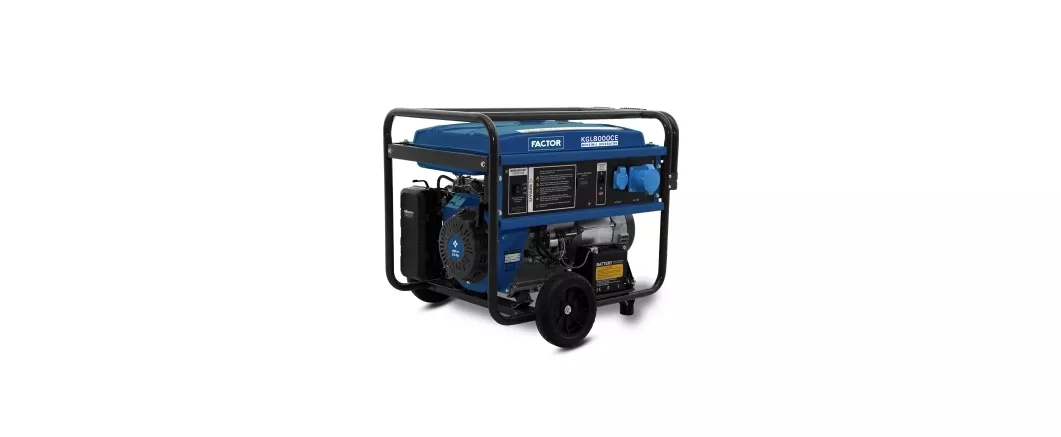 Factor KGL8000CE 7.5kVa Benzinli İpli - Marşlı Monofaze Jeneratör