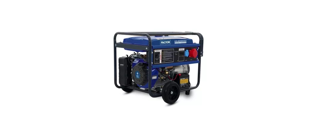 Factor KGL8000CE3 7.5kVa Benzinli İpli - Marşlı Trifaze Jeneratör