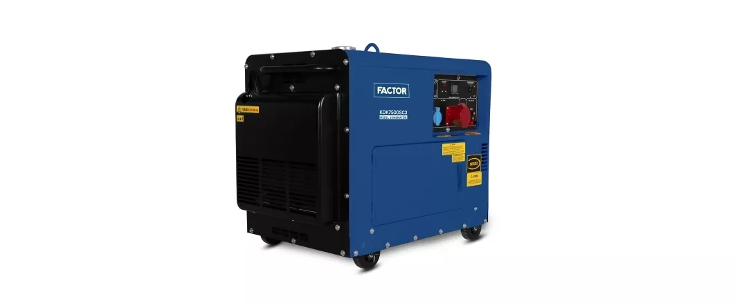 Factor KDK7500SC3 6.9kVa Dizel Kabinli Marşlı Trifaze Jeneratör