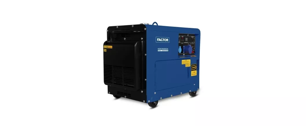 Factor KDK7500SCA 6.9kVa Dizel Kabinli Marşlı Monofaze Jeneratör