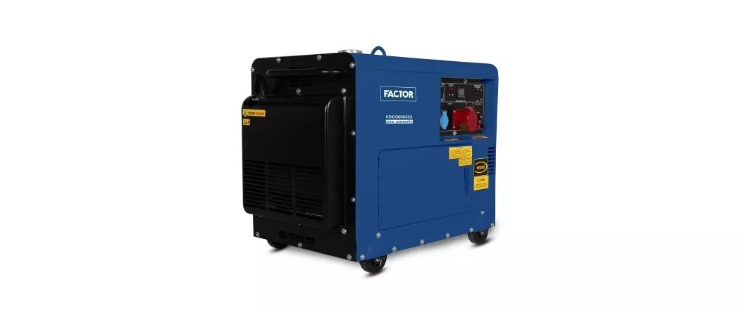 Factor KDK10000SC3 9.4kVa Dizel Kabinli Marşlı Trifaze Jeneratör