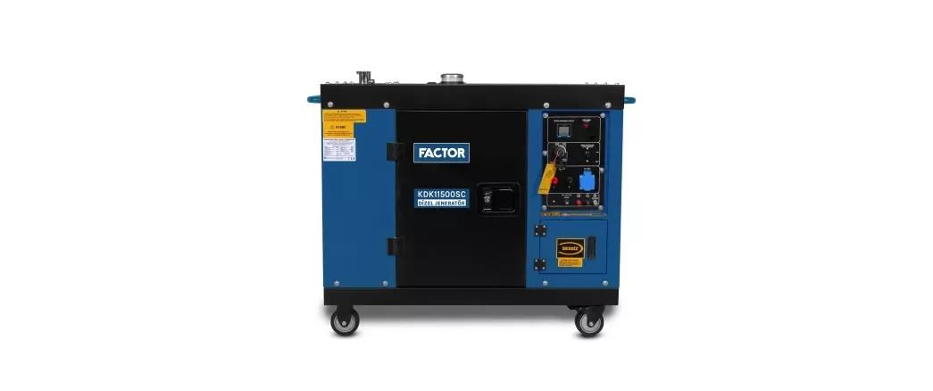 Factor KDK11500SC 11.0kVa Dizel Kabinli Marşlı Monofaze Jeneratör