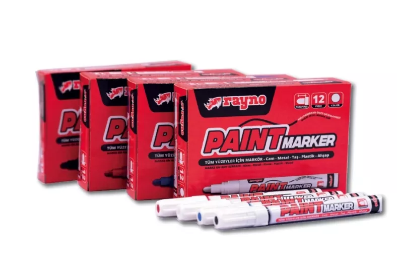 Rayno RYN10200 Beyaz Paint Marker 12’li