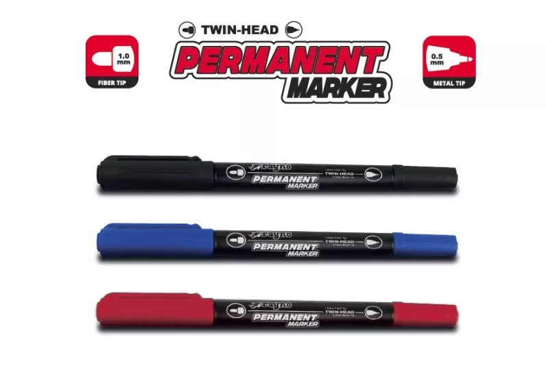 Rayno RYN10456 Siyah Çift Taraflı CD Kalemi Permanent Marker 12’li