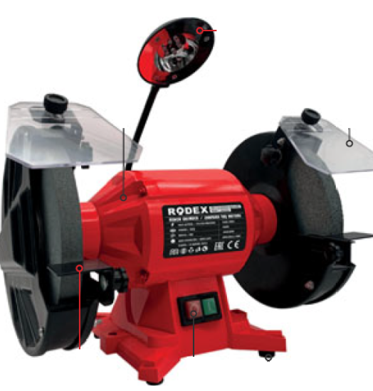 Rodex RDX4201 350W Zımpara Taş Motoru