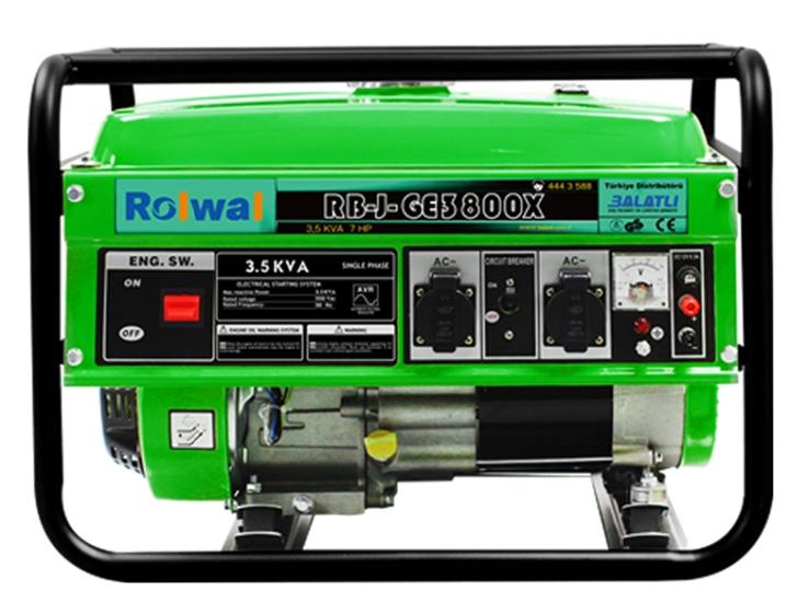 Rolwal RB-J-GE3800X 3.8kVa Monofaze Benzinli Jeneratör