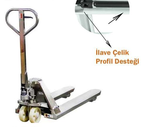 Rolwal FR-TR-SYP-KRM-PAS 2.5 Ton Paslanmaz Transpalet