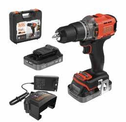 Black+Decker BCD383D2XK 18V 2.0AH Çift Akülü Darbeli Matkap