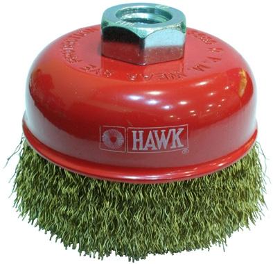 Hawk HA10118 125mm Sarı Dalgalı Telli M14 Vidalı Daire Fırça 2’li