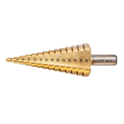 Gerlinger GERKMUT430 4-30mm Titanyum Kaplı Düz Kanallı Kademeli Matkap Ucu