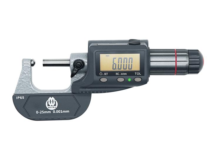 Werka 217-6124 50-75mm IP65 Boru Et Kalınlığı Dijital Mikrometre