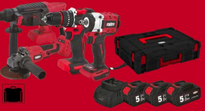 Attlas ATB4 20V 5.0Ah Akülü 4’lü Set