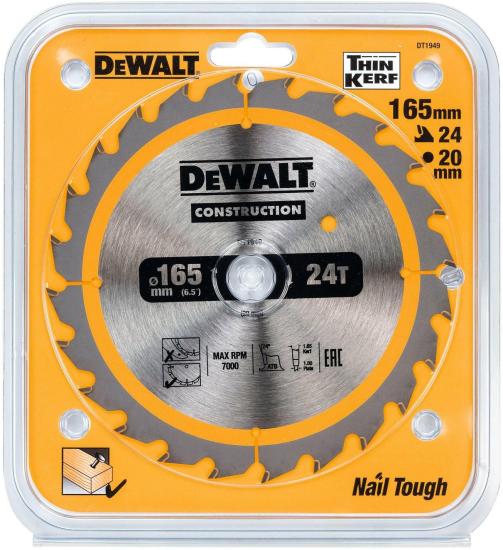 Dewalt DT1949 165*20 Ahşap Kesim Testere 24 Diş