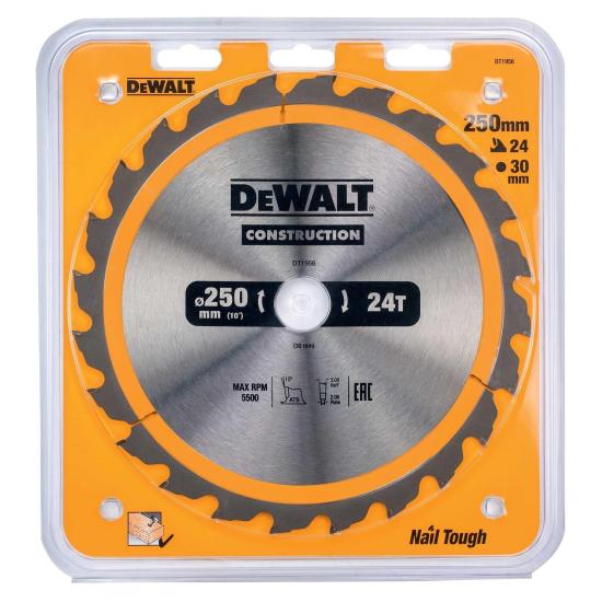 Dewalt DT1956 250*30 Ahşap Kesim Testere 24 Diş