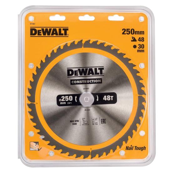 Dewalt DT1957 250*30 Ahşap Kesim Testere 48 Diş