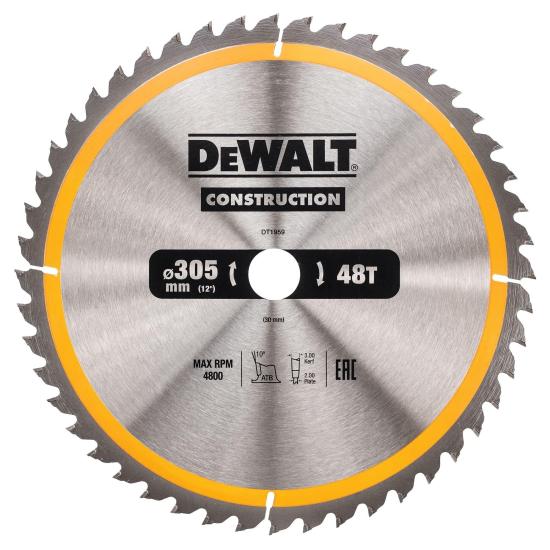 Dewalt DT1959 305*30 Ahşap Kesim Testere 48 Diş