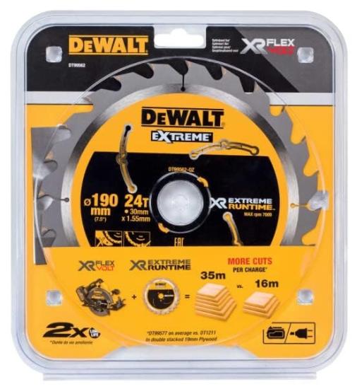 Dewalt DT99562 190*30 Çivili Ahşap Kesim Testere 24 Diş