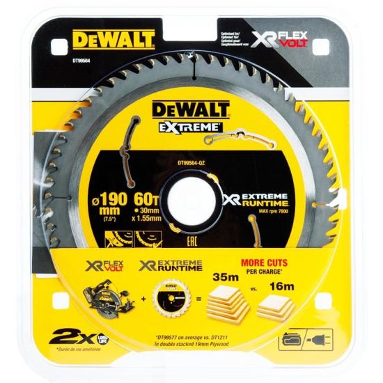 Dewalt DT99564 190*30 Çivili Ahşap Kesim Testere 60 Diş