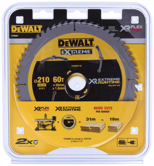 Dewalt DT99567 210*30 Çivili Ahşap Kesim Testere 60 Diş