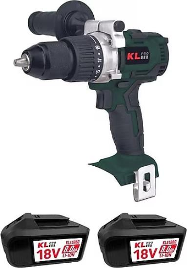 Klpro KLNM18-80 18V Şarjlı Darbesiz Matkap 2x8.0Ah