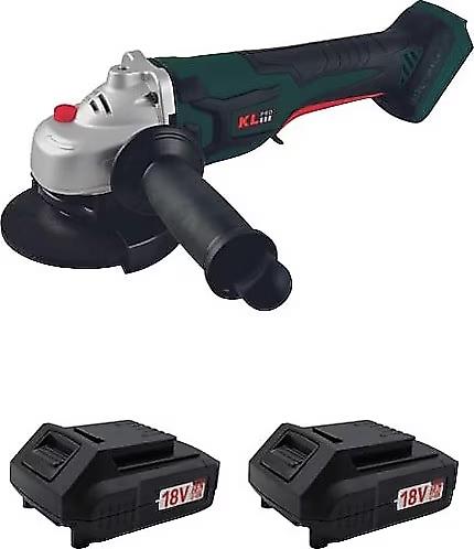 Klpro KLAT18B-20 18V 115mm Şarjlı Avuç Taşlama 2x2.0Ah