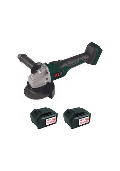 Klpro KLAT18BS-80 18V 115mm Şarjlı Avuç Taşlama 2x8.0Ah