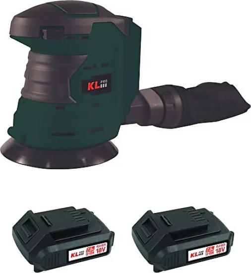 Klpro KLEZ18-20 18V 125mm Şarjlı Eksantrik Zımpara 2x2.0Ah