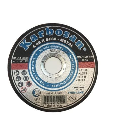 Karbosan 910450 115x1.6x22.23 İnce Kesme Diski 25’li Kutu