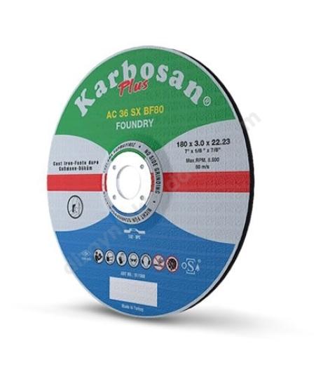 Karbosan 911570 230x3.0x22.23 AC Döküm Kesme Diski 25’li Kutu