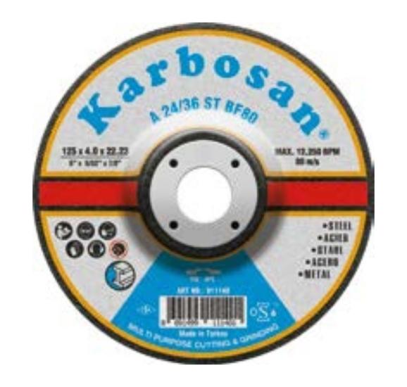 Karbosan 911130 115x4.0x22.23 Kesme - Taşlama Diski 25’li Kutu