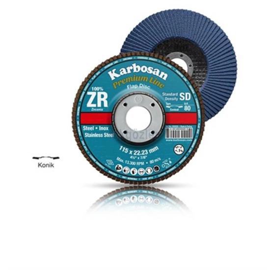 Karbosan 983610 40 Kum 125x22.23 ZR Premium Line Flap Disk 10’lu