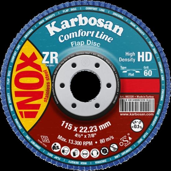 Karbosan 982460 60 Kum 125x22.23 ZR Comfort Line Flap Disk 10’lu