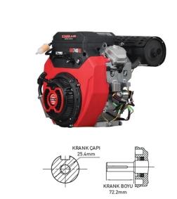 Kama GK740HE 22Hp Benzinli İpli-Marşlı Motor Kamalı