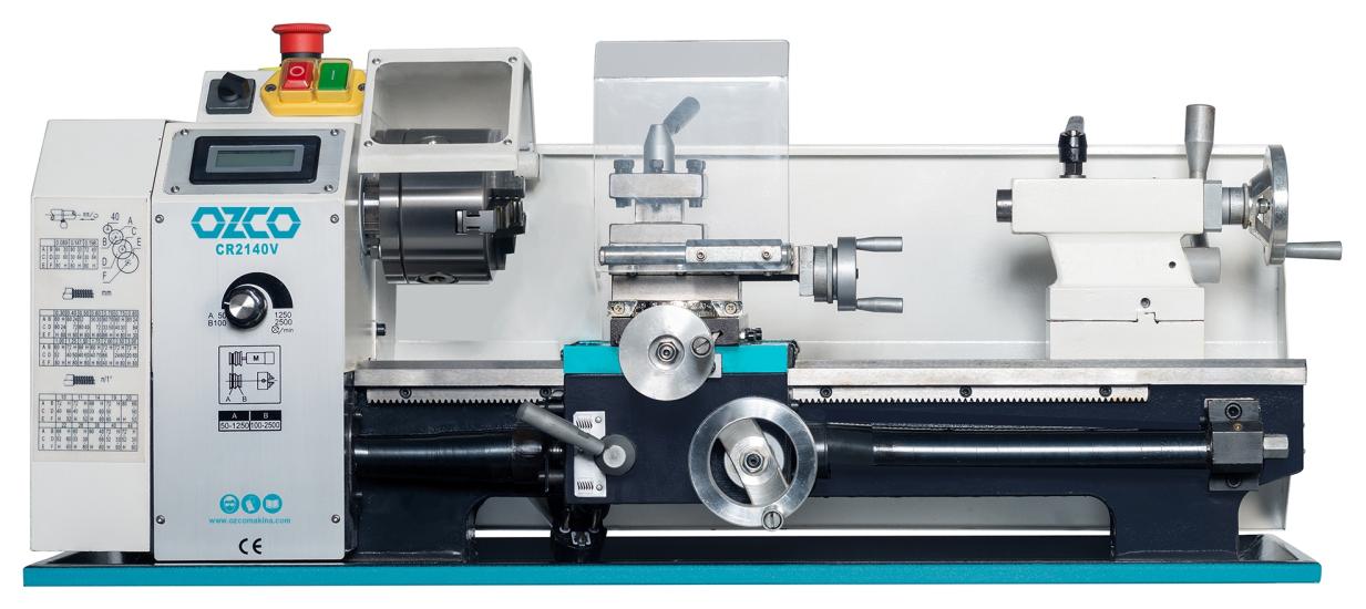 Ozco CR2140V 600W Masa Üstü Torna Makinası