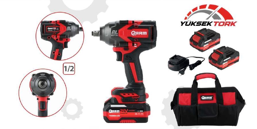 Arm RB-810S 1/2’’ 21V Akülü Somun Sökme ve Vidalama 1100Nm 2x4.0Ah
