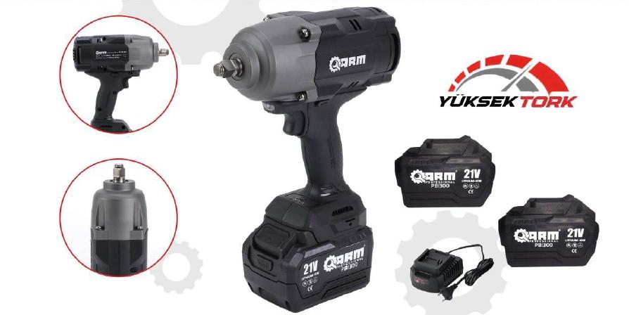Arm PB1300 1/2’’ 21V Akülü Somun Sökme ve Vidalama 1600Nm 2x6.0Ah