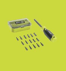 Ryobi RHSDM1701 17 Parça Tornavidalı Vidalama Seti