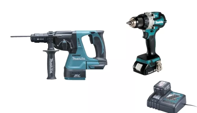 Makita DLX2522TJ 18V Akülü Kırıcı + Matkap Seti 2x5.0Ah