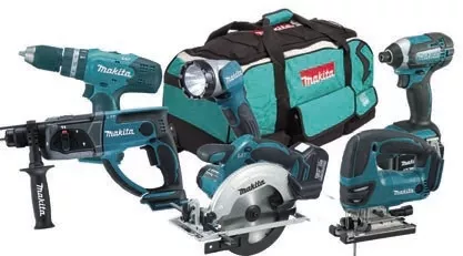 Makita DLX6068PT 18V Akülü Matkap  + Vidalama + Sunta Kesme + Dekupaj + Kırıcı - Delici + Fener 6’lı Set 3x5.0Ah